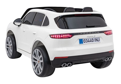 Porsche Cayenne S na akumulator dla dzieci Lakier Biały SUV + Pilot