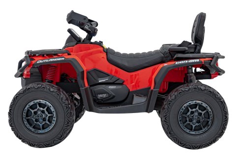 Quad Can Am Outlander ATV z Pilotem Czerwony