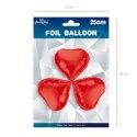 Balon foliowy serce czerwone 23cm, 3 szt.
