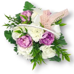 MAŁY STROIK NA CMENTARZ KWIATY NA GRÓB POMNIK MISA Z OBCIĄŻENIEM