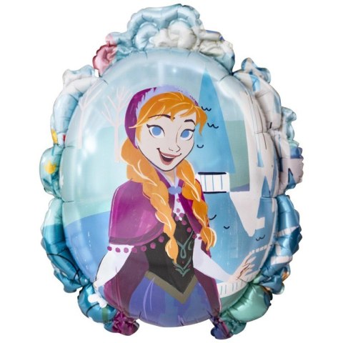Balon Foliowy Frozen, Kraina Lodu, Dwustronny, Lustro, Anna i Elsa , 45 × 59 cm