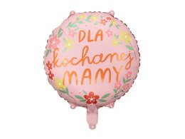 Balon foliowy ''Dla kochanej mamy'', 45 cm