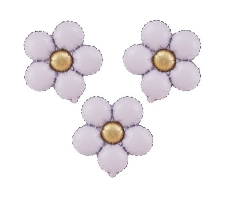 Balon foliowy Fioletowa Stokrotka 51x43 cm 3 szt