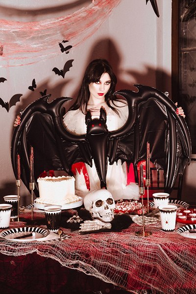 Balon foliowy Nietoperz Czarny 120x81 cm