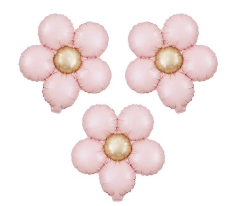 Balon foliowy Różowa Stokrotka 51x43 cm 3 szt