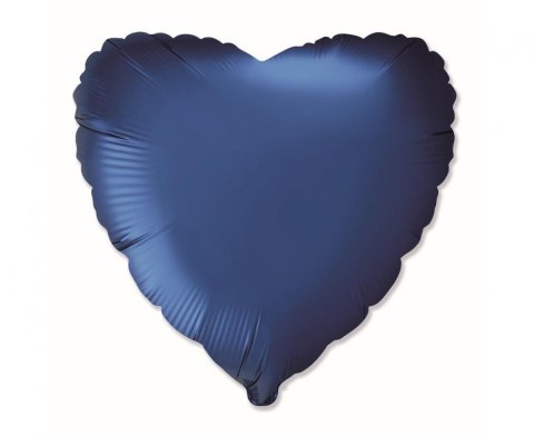 Balon foliowy Serce Satynowy Navy Blue 48 cm