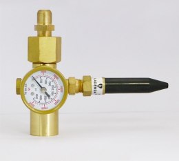 Reduktor do pompowania balonów helem z manometrem.