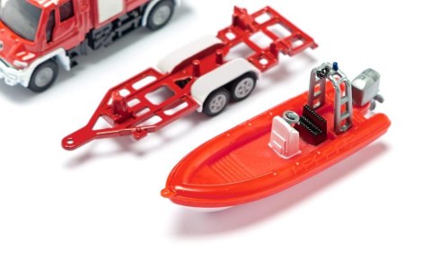 Siku Super: Seria 16 - Straż pożarna Unimog z łodzią