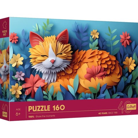 Trefl: Puzzle 160el. - 40-lecie Trefl - Paper Art: Kotek