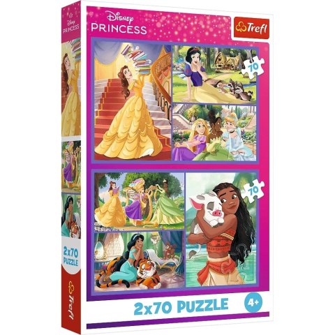 Trefl: Puzzle 2x70el. - Bajkowe dni / Disney Princess