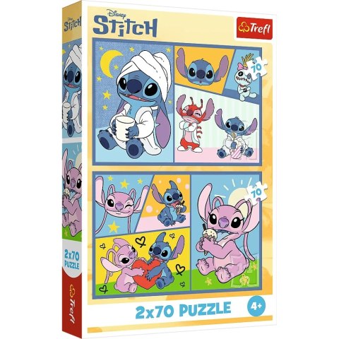Trefl: Puzzle 2x70el. - Ze Stitchem nie ma nudy