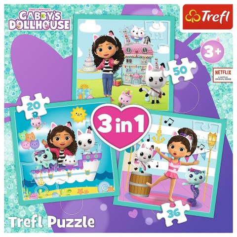 Trefl: Puzzle 3w1 - Aktywności Gabi