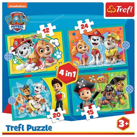 Trefl: Puzzle 4w1 - Psi Patrol