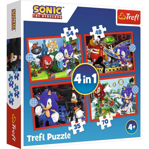 Trefl: Puzzle 4w1 - Sonic