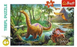 Trefl | Puzzle 60el. | Wędrówka dinozaurów