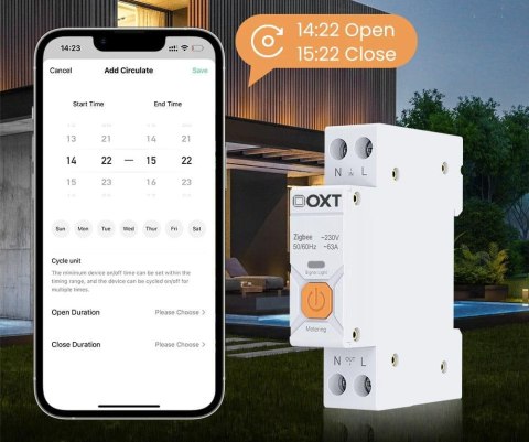 Inteligentny Sterownik OXT | 63A | Licznik | ZigBee | Tuya T337