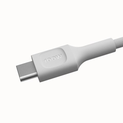KABEL USB-C / USB-C Greencell PowerStream 30cm PD 100W biały w oplocie