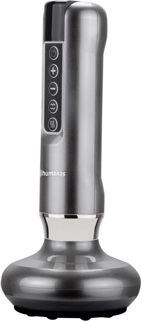 Masażer antycellulitowy z funkcją bańki chińskiej Humanas DermaSmooth - szary