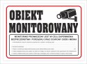 Tabliczka PCV Obiekt Monitorowany z RODO 35x25 cm