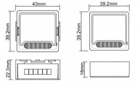 Moduł OXT mini przekaźnik 4 obwody ZigBee TUYA