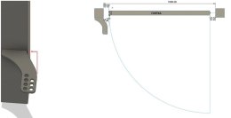 Uchwyty MOD.100/12/36 na słupek do napędów z otworami 12mm: CAME, ROGER, FAAC, Genius, DTM, Proxima, Hato, Tousek itd.