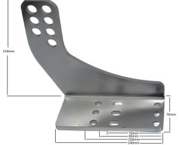 Uchwyty MOD.12/90 poza słupek do napędów z otworami 12mm: CAME, ROGER, FAAC, Genius, DTM, Proxima, Hato, Tousek itd.