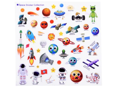 Album z naklejkami kosmos planety naklejki ZA4761