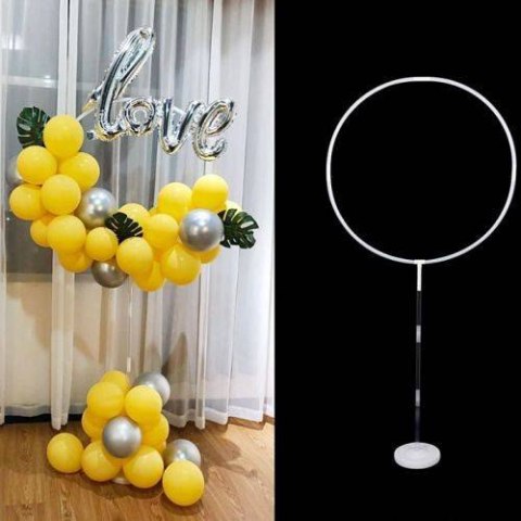 Stelaż do dekoracji z balonów, okrągły stojak 78cm na sztycy