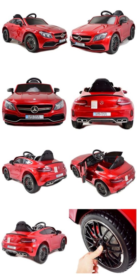 MERCEDES C 63 S COUPE, MIĘKKIE SIEDZENIE , MIEKKIE KOŁA, SYSTEM ESW, 5 PUNKTOWE PASY /QY-1588