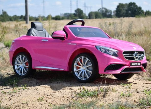 MERCEDES S63 AMG LICENCJA, MIĘKKIE KOŁA EVA FULL OPCJA, WOLNY START, MIĘKKIE SIEDZENIE/HL169