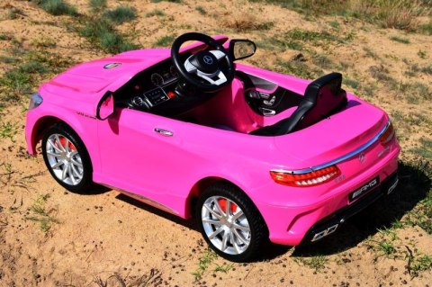 MERCEDES S63 AMG LICENCJA, MIĘKKIE KOŁA EVA FULL OPCJA, WOLNY START, MIĘKKIE SIEDZENIE/HL169