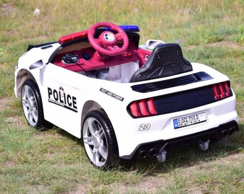 AUTO POLICJA, DŹWIĘKI, MIĘKKIE KOŁA EVA, MIĘKKIE SIEDZENIE/BBH0007