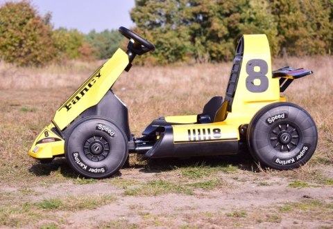 SZYBKI GOKART FANCY NA AKUMULATOR 12V, REGULOWANA - ROZSUWANA RAMA, SUPER ZABAWA\BDQ-8