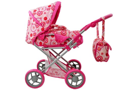 Wózek głęboki dla lalek 4 funkcyjny z torbą i pościelą 9346