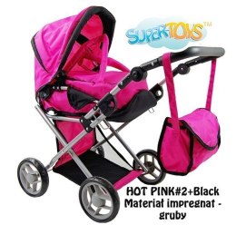 Wózek głęboki dla lalek 4 funkcyjny z torbą i pościelą 9346