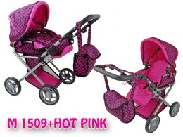 Wózek głęboki dla lalek 4 funkcyjny z torbą i pościelą 9346