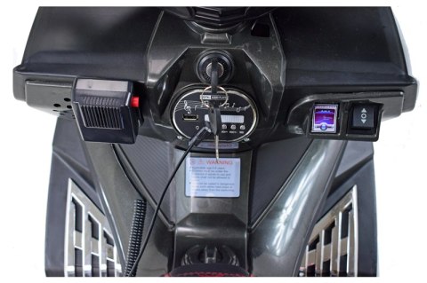 OLBRZYMI SKUTER POLICYJNY, DŹWIĘKI SYRENY, MEGAFON, KOGUT, MIĘKKIE SIEDZENIE, GAZ W MANETCE/AK550