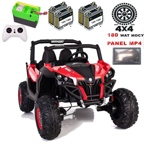 MEGA AUTO BUGGI 4X4 , PANEL MP4 , MIĘKKIE KOŁA EVA, MIĘKKIE SIEDZENIE FULL OPCJA 2X 12V/XMX603