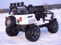 MEGA JEEP 4X4 Z REDUKTOREM NAPĘDU EXCLUSIVE, WOLNY START,MIĘKKIE KOŁA, 2x12V 10 Ah/WXE1688