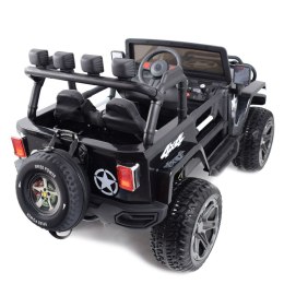 MEGA JEEP 4X4 Z REDUKTOREM NAPĘDU EXCLUSIVE, WOLNY START,MIĘKKIE KOŁA, 2x12V 10 Ah/WXE1688