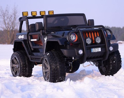 MEGA JEEP 4X4 Z REDUKTOREM NAPĘDU EXCLUSIVE, WOLNY START,MIĘKKIE KOŁA, 2x12V 10 Ah/WXE1688