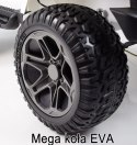 MEGA JEEP 4X4 Z REDUKTOREM NAPĘDU EXCLUSIVE, WOLNY START,MIĘKKIE KOŁA, 2x12V 10 Ah/WXE1688