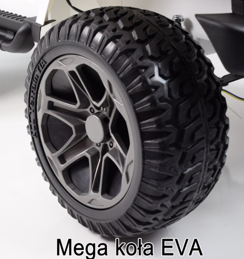 MEGA JEEP 4X4 Z REDUKTOREM NAPĘDU EXCLUSIVE, WOLNY START,MIĘKKIE KOŁA, 2x12V 10 Ah/WXE1688