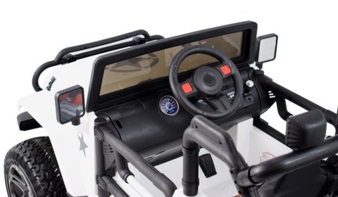 MEGA JEEP 4X4 Z REDUKTOREM NAPĘDU EXCLUSIVE, WOLNY START,MIĘKKIE KOŁA, 2x12V 10 Ah/WXE1688
