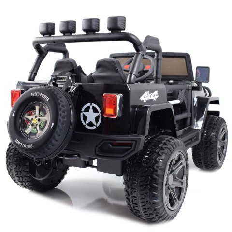 MEGA JEEP 4X4 Z REDUKTOREM NAPĘDU EXCLUSIVE, WOLNY START,MIĘKKIE KOŁA, 2x12V 10 Ah/WXE1688