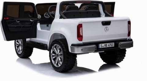 MERCEDES X LICENCJA, - 4X4 , 2x12V PANEL MP4, MIĘKKIE KOŁA EVA, MIĘKKIE SIEDZENIE, /XMX606