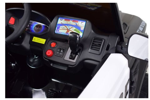 JEEP POLICJA 4X4, 2x12V Z AMORTYZATORAMI, PILOT, REDUKTOR/ XMX-601