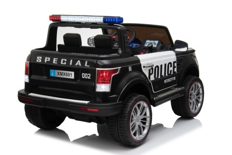 JEEP POLICJA 4X4, 2x12V Z AMORTYZATORAMI, PILOT, REDUKTOR/ XMX-601