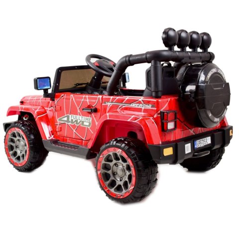 MEGA JEEP FULLTIME, NAPĘD 4X4, 1X12V ,WOLNY START/ MIĘKKIE KOŁA, FUNKCJA BUJANIA EXCLUSIVE LAKIER/7588