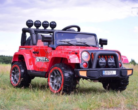 MEGA JEEP FULLTIME, NAPĘD 4X4, 1X12V ,WOLNY START/ MIĘKKIE KOŁA, FUNKCJA BUJANIA EXCLUSIVE LAKIER/7588